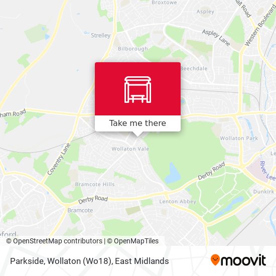 Parkside, Wollaton (Wo18) map