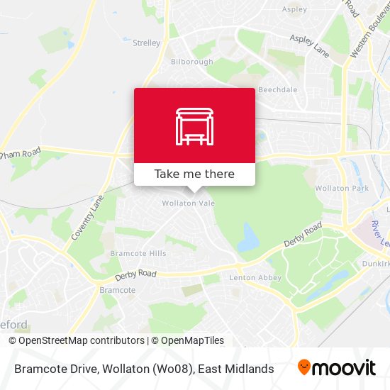Bramcote Drive, Wollaton (Wo08) map