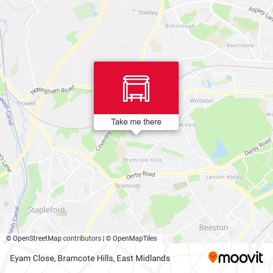 Eyam Close, Bramcote Hills map