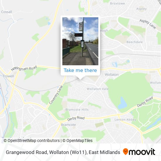 Grangewood Road, Wollaton (Wo11) map