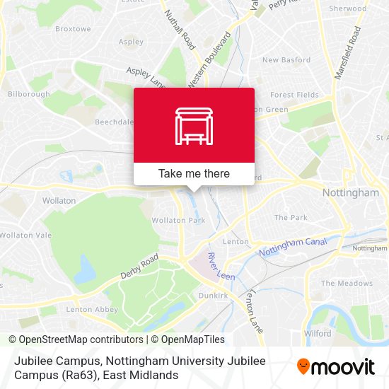 Jubilee Campus, Nottingham University Jubilee Campus (Ra63) map