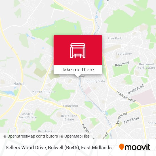 Sellers Wood Drive, Bulwell (Bu45) map