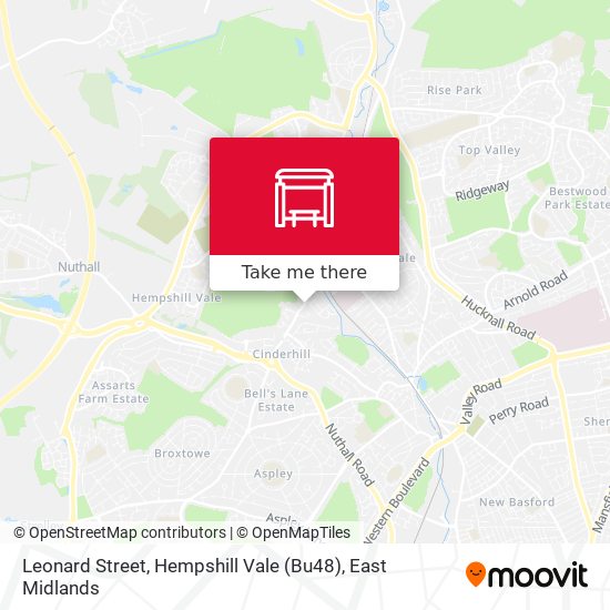 Leonard Street, Hempshill Vale (Bu48) map