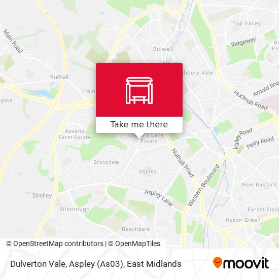 Dulverton Vale, Aspley (As03) map