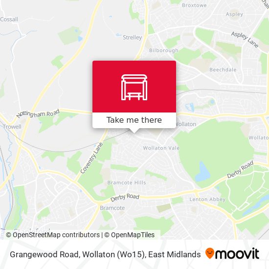 Grangewood Road, Wollaton (Wo15) map