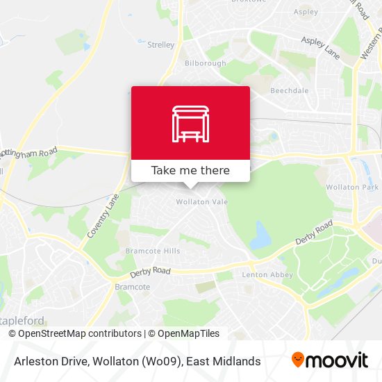 Arleston Drive, Wollaton (Wo09) map