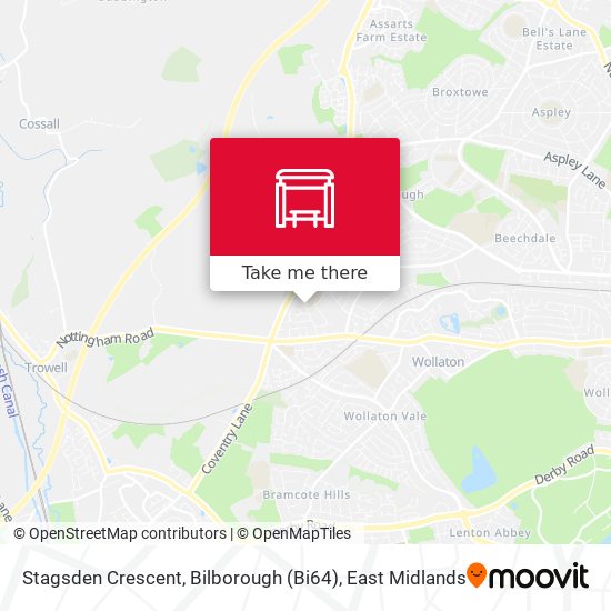 Stagsden Crescent, Bilborough (Bi64) map