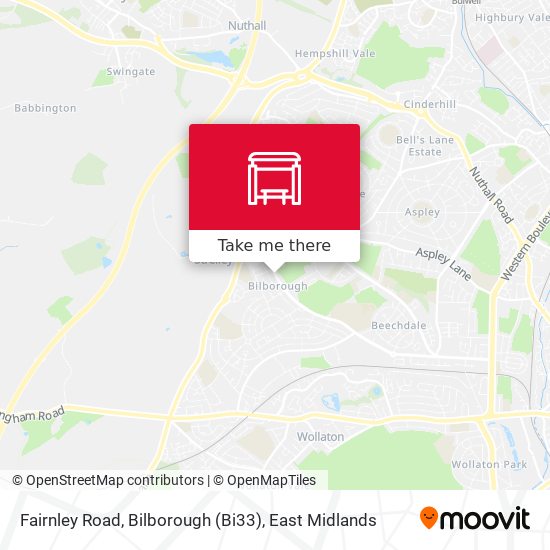 Fairnley Road, Bilborough (Bi33) map