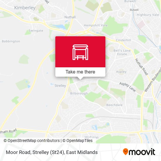 Moor Road, Strelley (St24) map