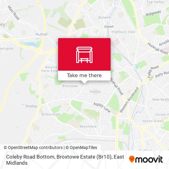 Coleby Road Bottom, Broxtowe Estate (Br10) map