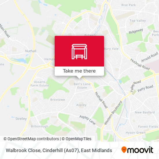 Walbrook Close, Cinderhill (As07) map