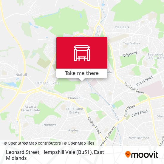 Leonard Street, Hempshill Vale (Bu51) map