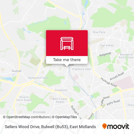 Sellers Wood Drive, Bulwell (Bu53) map