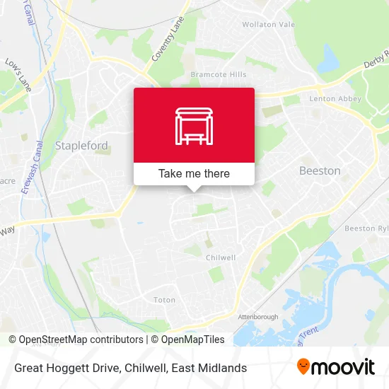 Great Hoggett Drive, Chilwell map