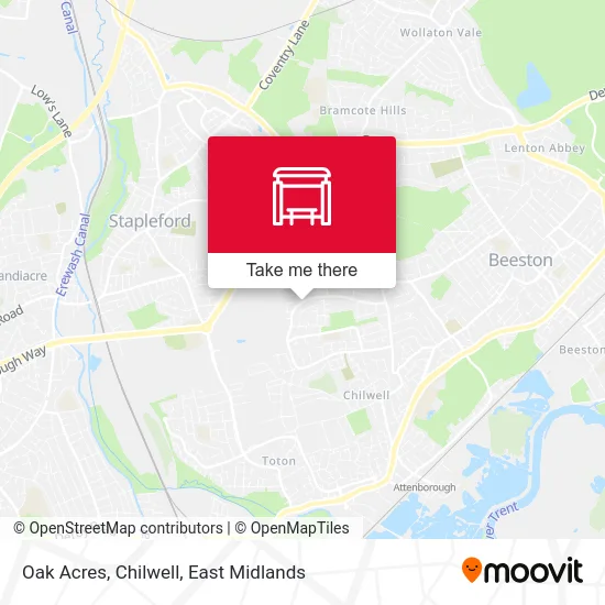 Oak Acres, Chilwell map