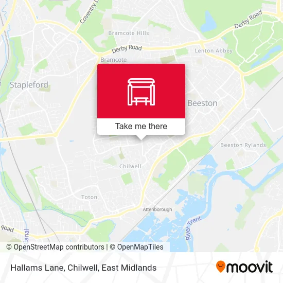 Hallams Lane, Chilwell map