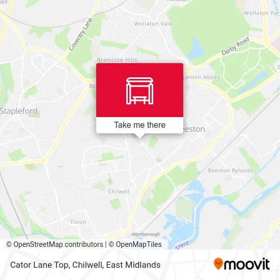 Cator Lane Top, Chilwell map