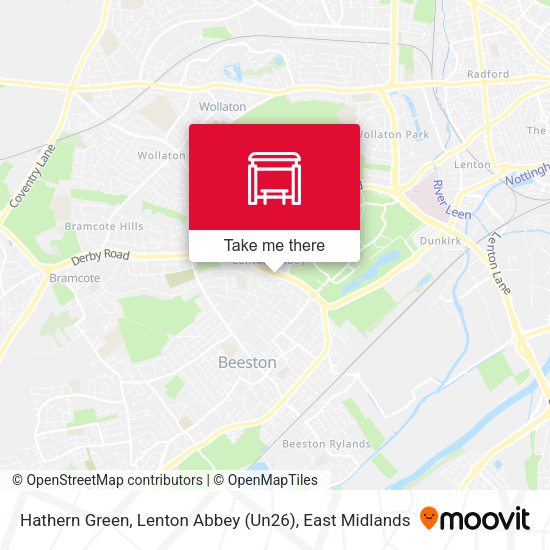 Hathern Green, Lenton Abbey (Un26) map