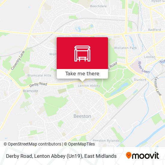 Derby Road, Lenton Abbey (Un19) map
