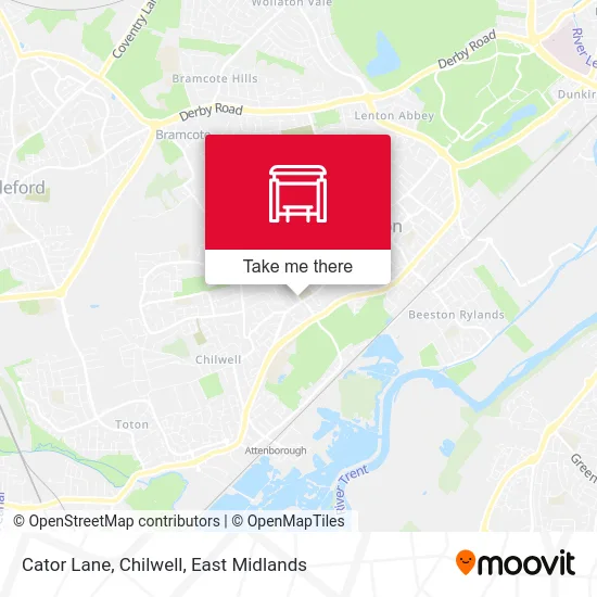 Cator Lane, Chilwell map