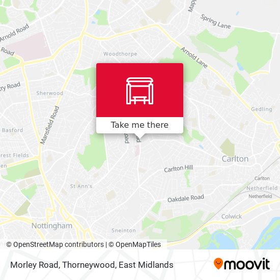 Morley Road, Thorneywood map