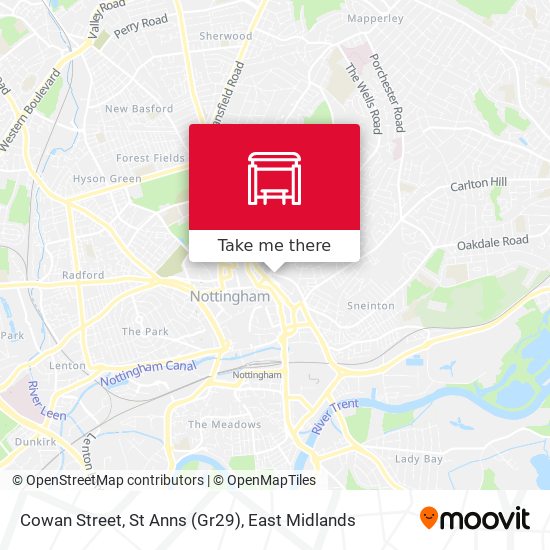 Cowan Street, St Anns (Gr29) map