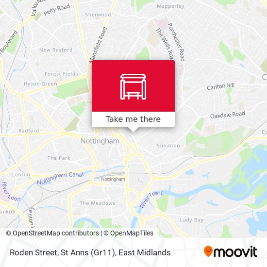 Roden Street, St Anns (Gr11) map