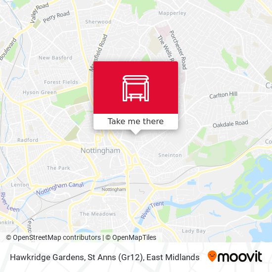 Hawkridge Gardens, St Anns (Gr12) map