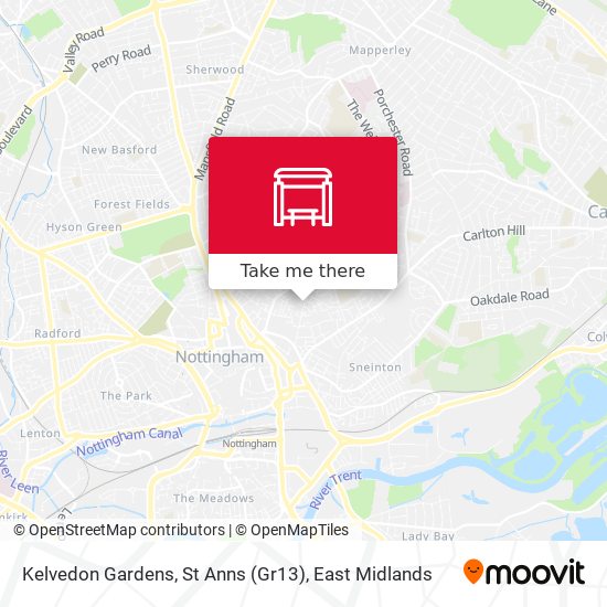 Kelvedon Gardens, St Anns (Gr13) map