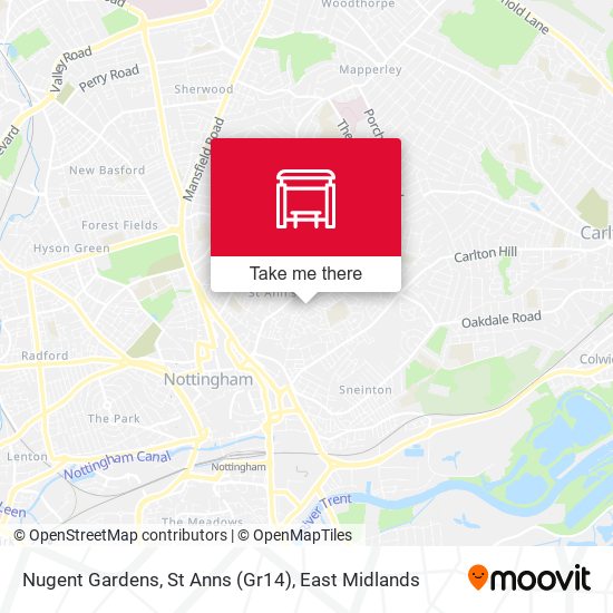 Nugent Gardens, St Anns (Gr14) map