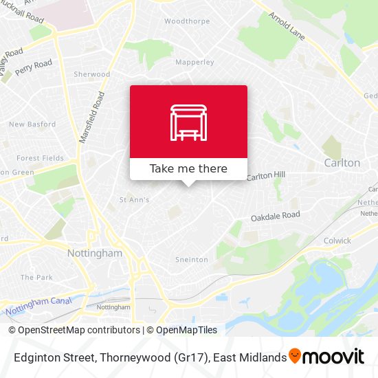 Edginton Street, Thorneywood (Gr17) map