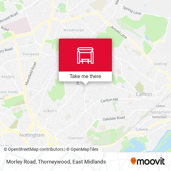 Morley Road, Thorneywood map