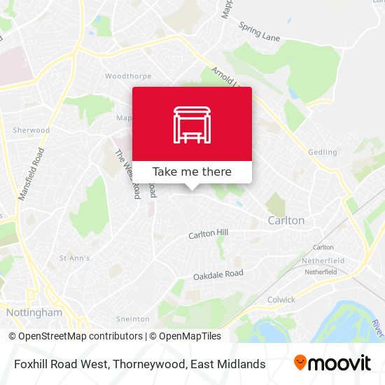 Foxhill Road West, Thorneywood map