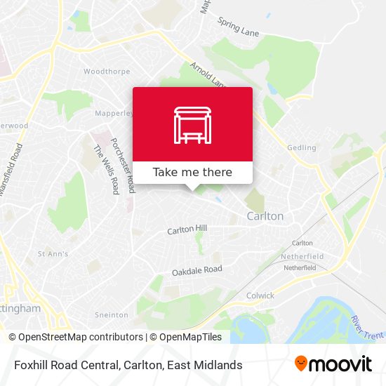 Foxhill Road Central, Carlton map