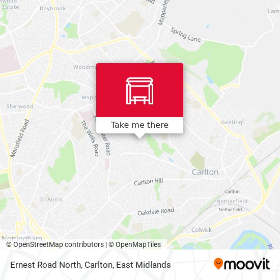 Ernest Road North, Carlton map