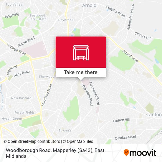 Woodborough Road, Mapperley (Sa43) map