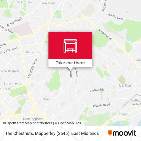 The Chestnuts, Mapperley (Sa46) map