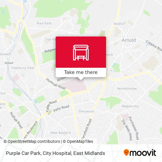 Purple Car Park, City Hospital map