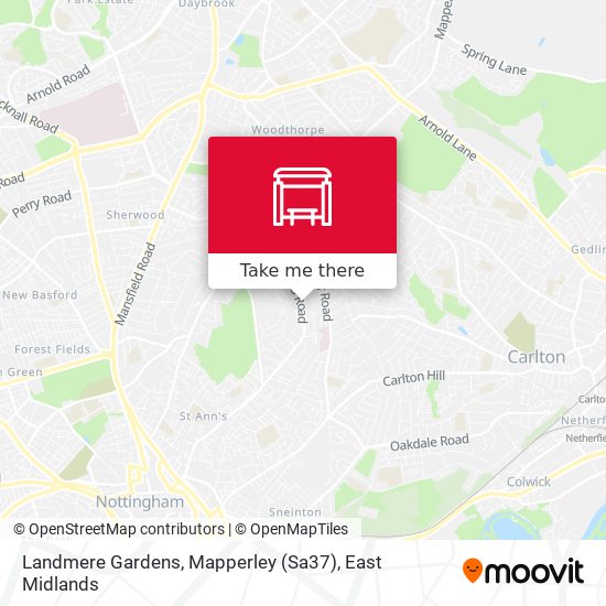 Landmere Gardens, Mapperley (Sa37) map