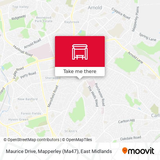 Maurice Drive, Mapperley (Ma47) map