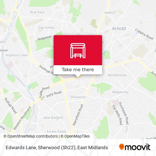 Edwards Lane, Sherwood (Sh22) map