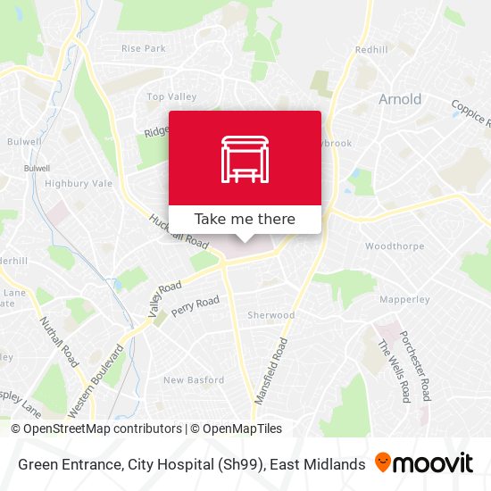 Green Entrance, City Hospital (Sh99) map