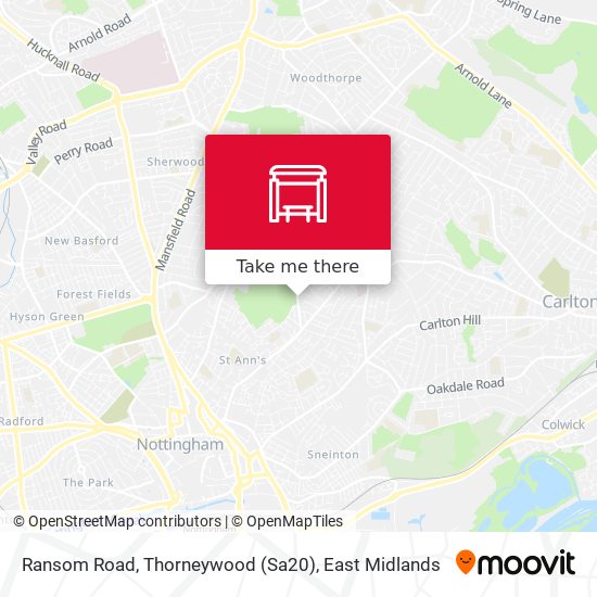 Ransom Road, Thorneywood (Sa20) map