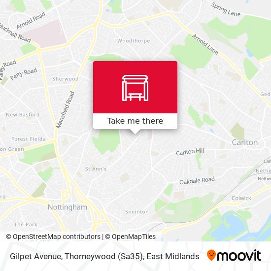 Gilpet Avenue, Thorneywood (Sa35) map