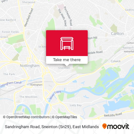 Sandringham Road, Sneinton (Sn29) map