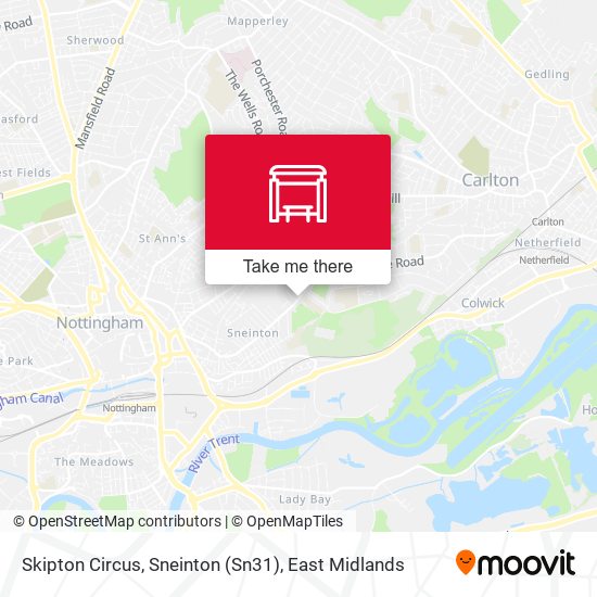 Skipton Circus, Sneinton (Sn31) map
