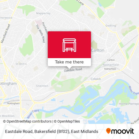 Eastdale Road, Bakersfield (Bf02) map