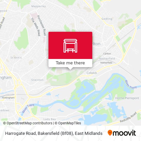 Harrogate Road, Bakersfield (Bf08) map