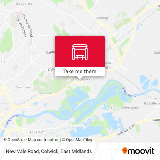 New Vale Road, Colwick map