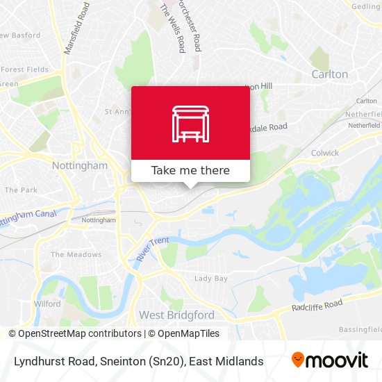 Lyndhurst Road, Sneinton (Sn20) map